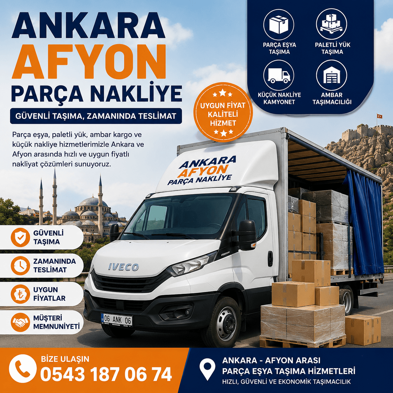 Ankara Afyon Parça Eşya Taşıma Küçük Nakliye Aracı