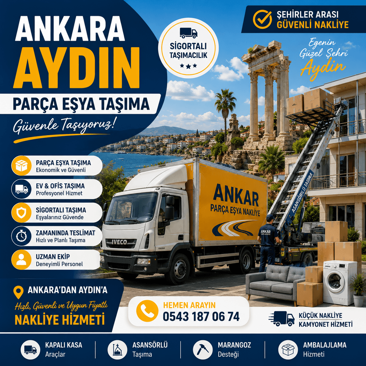Ankara Aydın Parça Eşya Taşıma Küçük Nakliye Aracı