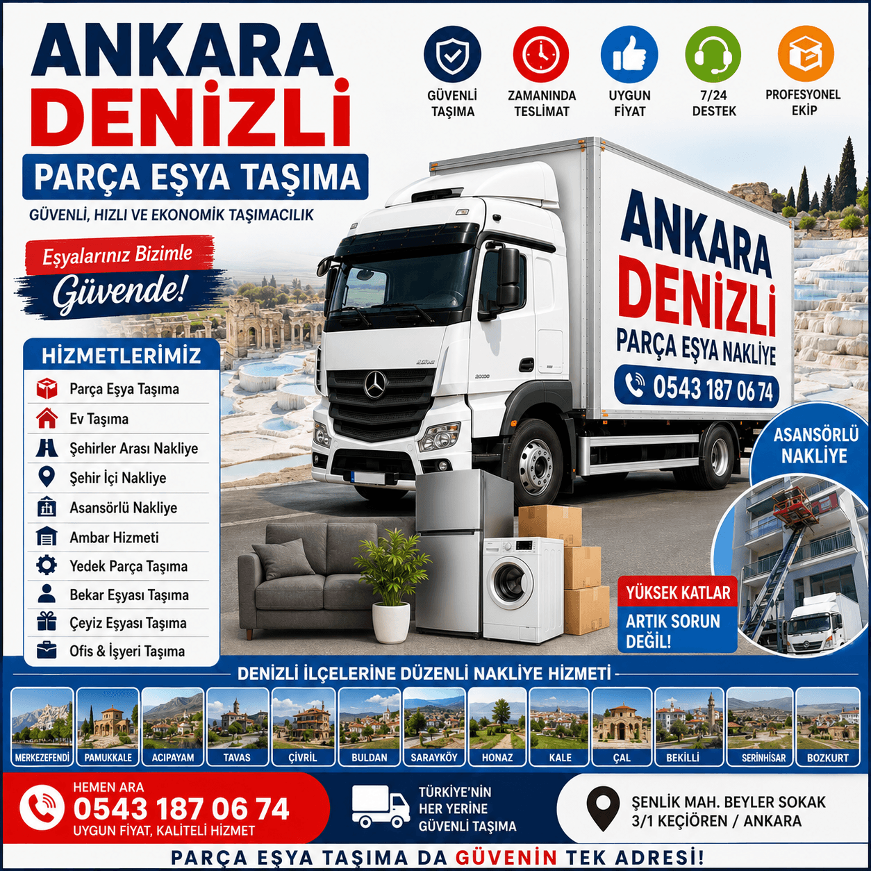 Ankara Denizli Parça Eşya Taşıma Küçük Nakliye Aracı
