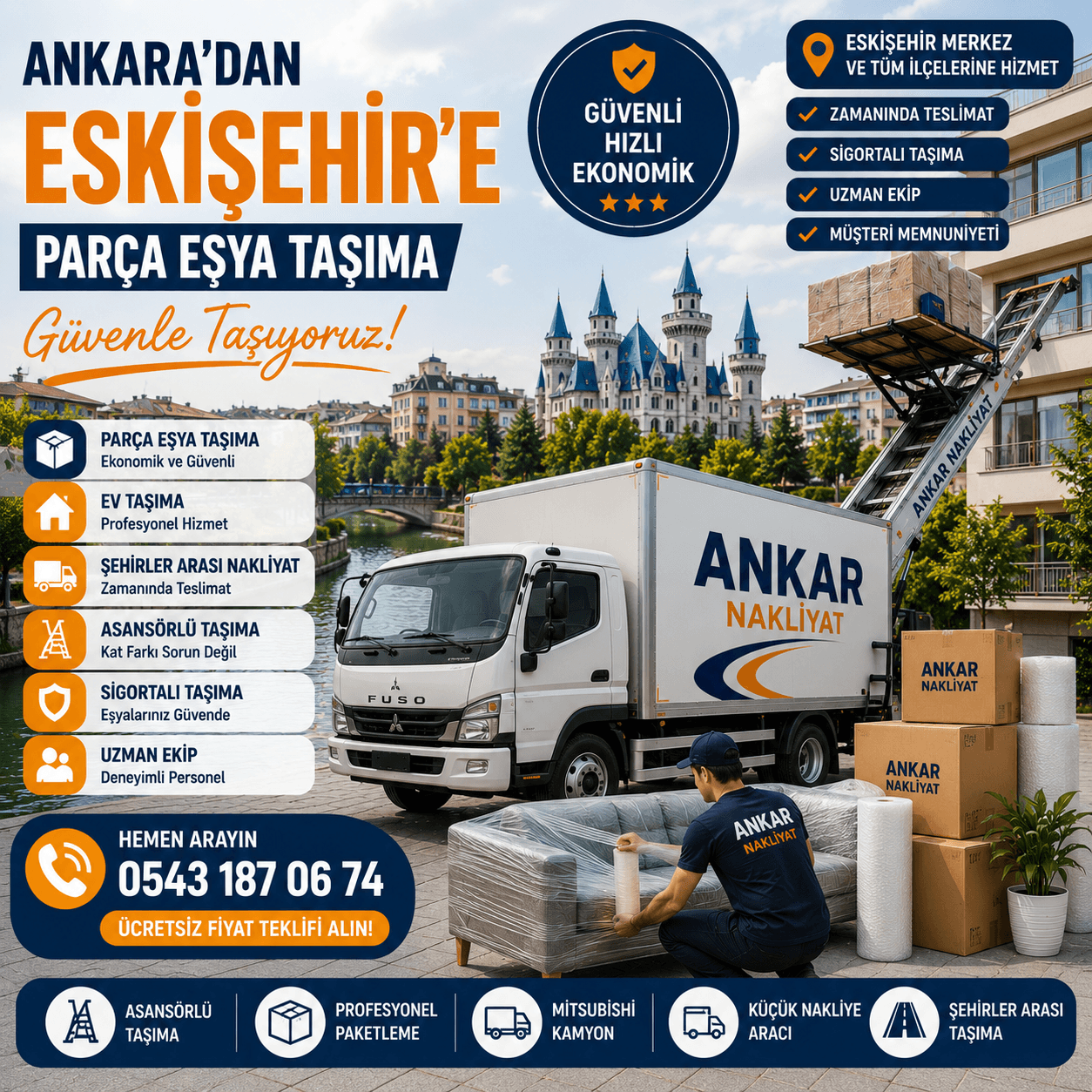 Ankara Eskişehir Parça Eşya Taşıma Küçük Nakliye Aracı